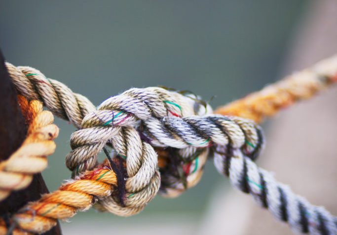 Sweden, Oland, Close-up of rope